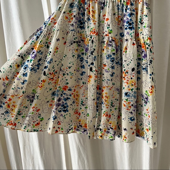 Juicy Couture Silk Watercolor Floral Mini Dress - Picture 2 of 7